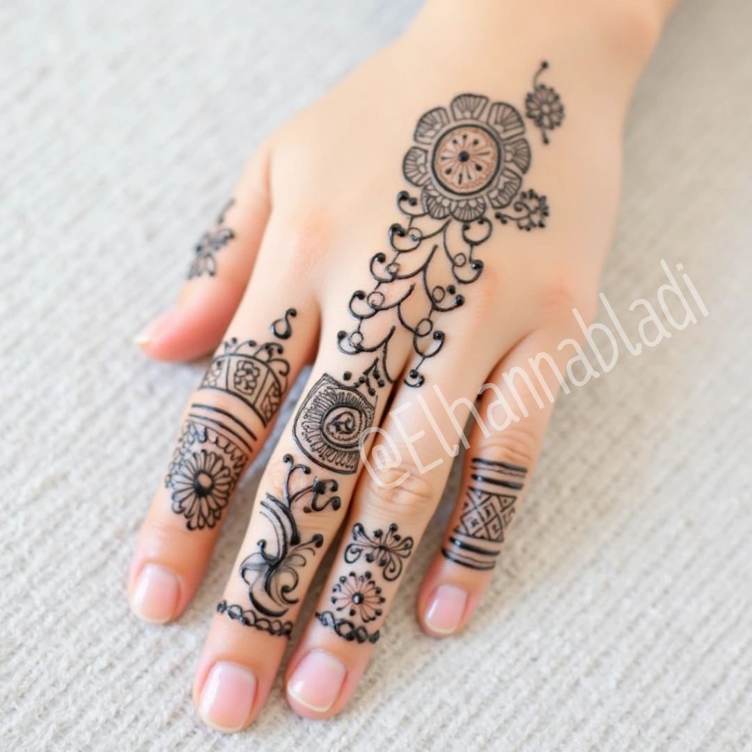 نقش حناء رمضان تصاميم تقليدية