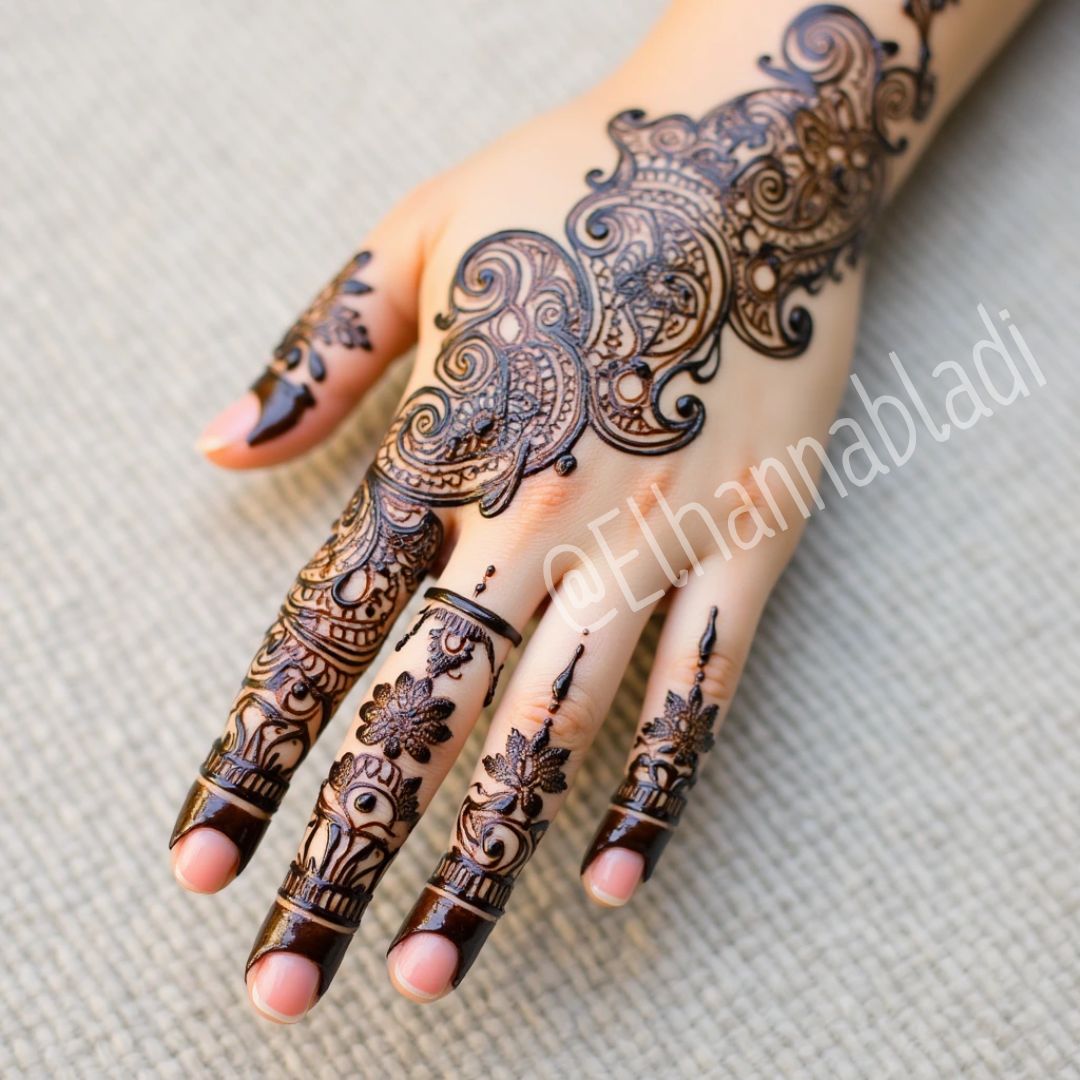 نقش حناء رمضان هندي تصاميم هندية