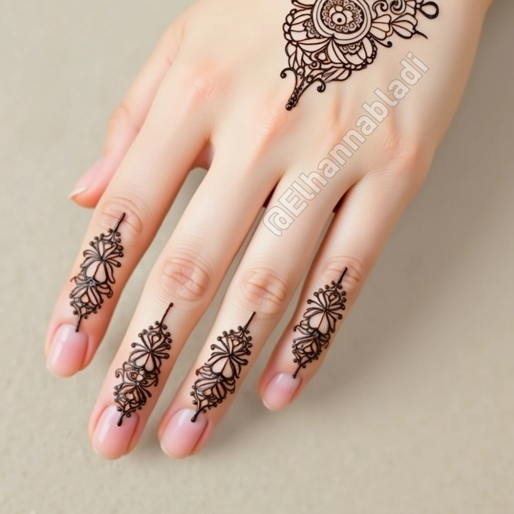 نقش حناء للعروس 2025 للاصابع واليدين