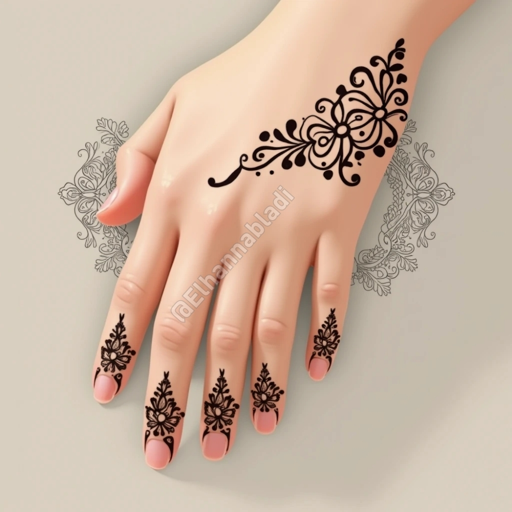 نقش حناء للعروس 2025 للاصابع واليدين