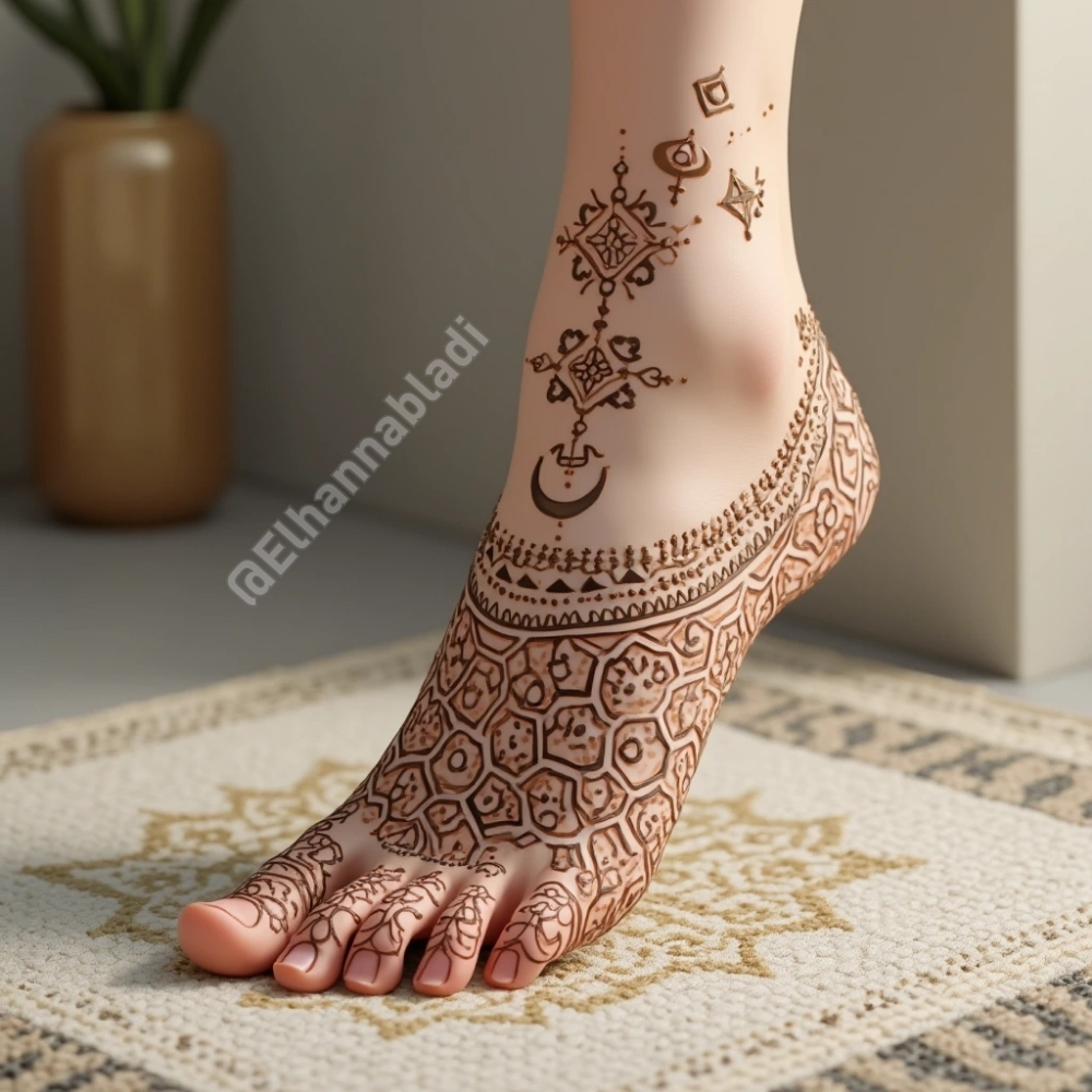 نقش حناء للعروس 2025 - نقوش حناء بالأشكال الهندسية