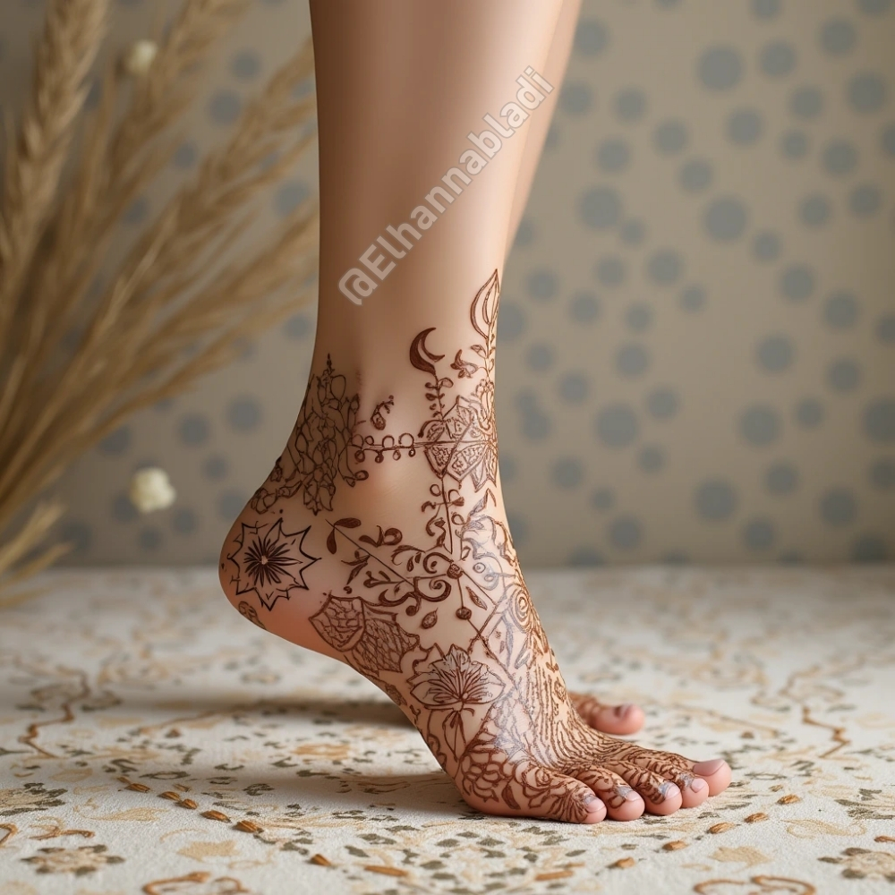 نقش حناء للعروس 2025 - نقوش حناء بالأشكال الهندسية