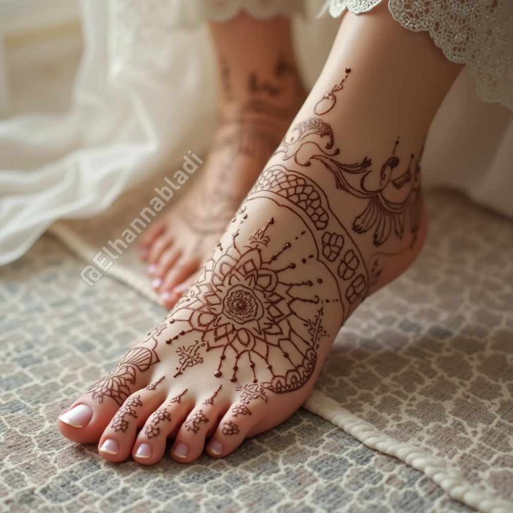 نقش حناء للعروس 2025 - نقوش حناء بالأشكال الهندسية