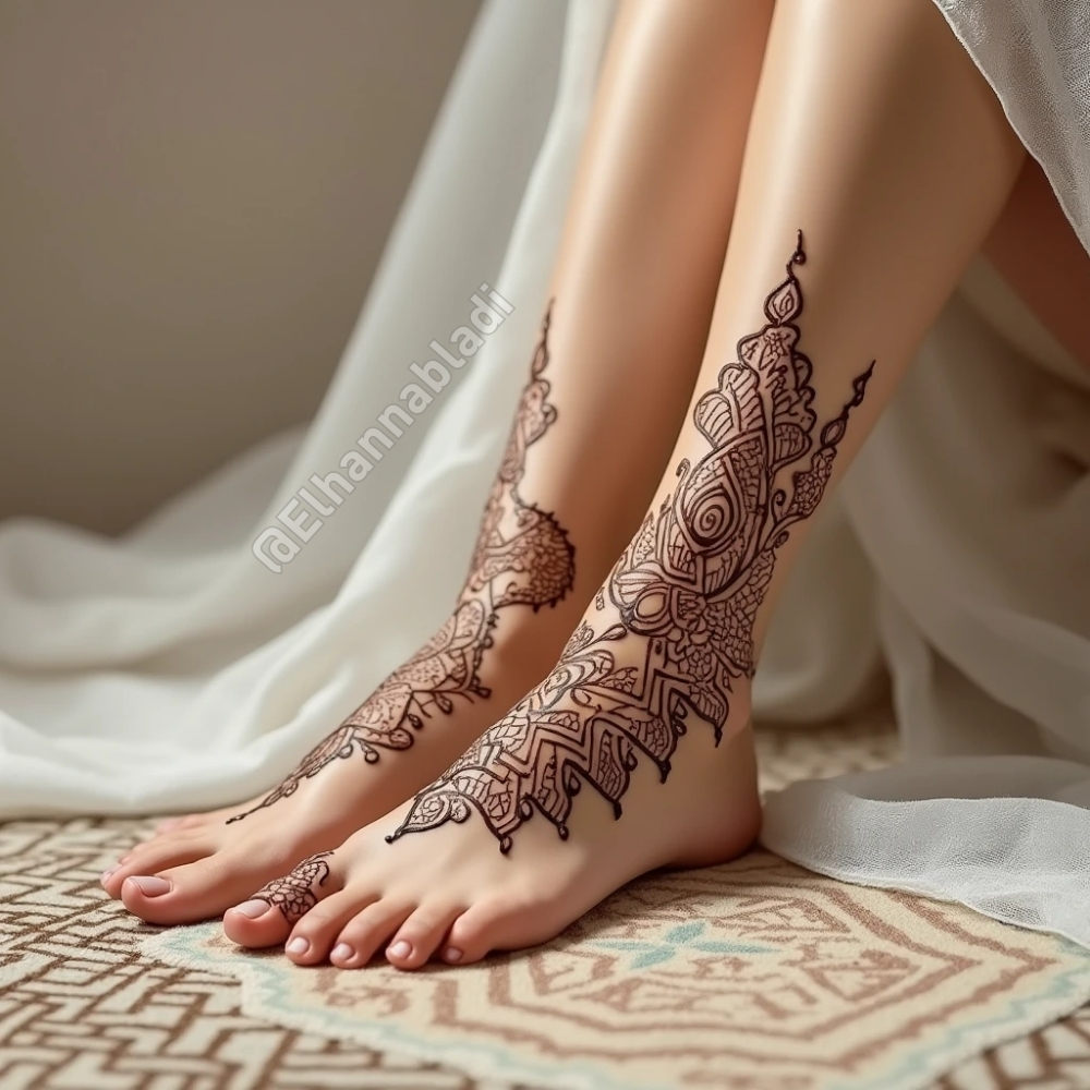 نقش حناء للعروس 2025 - نقوش حناء بالأشكال الهندسية