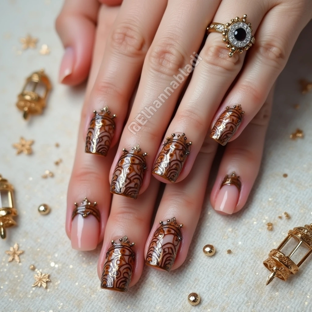 نقش حناء للعروس 2025 لنهاية الاصابع