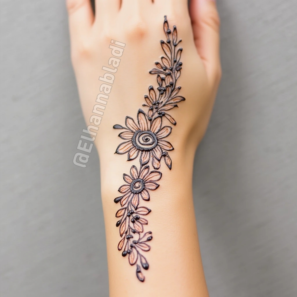 نقش حناء ناعم هندي