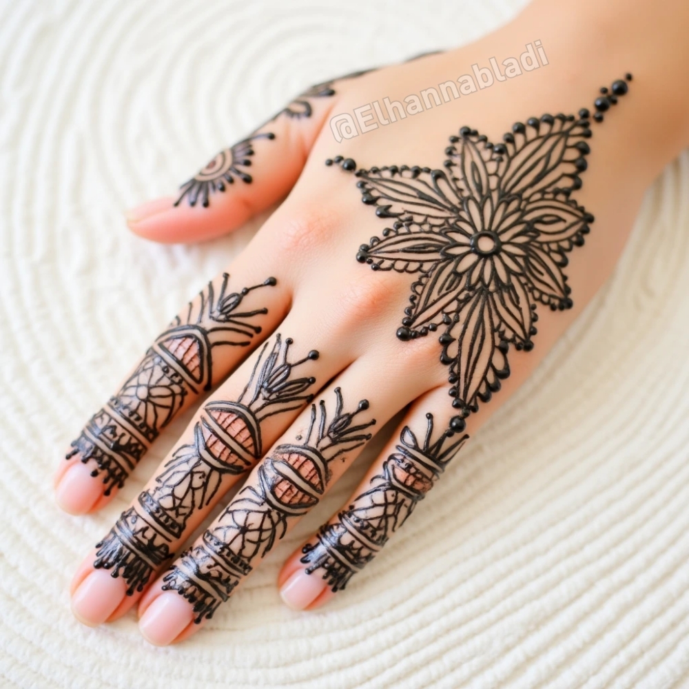 نقش حناء ناعم مغربي