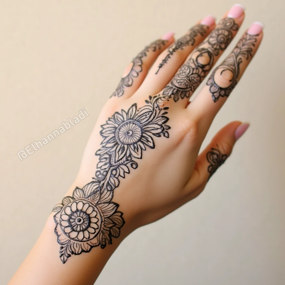 نقش حناء ناعم هندي