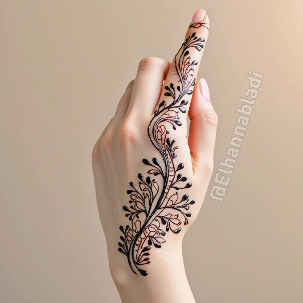 نقش حناء ناعم هندي