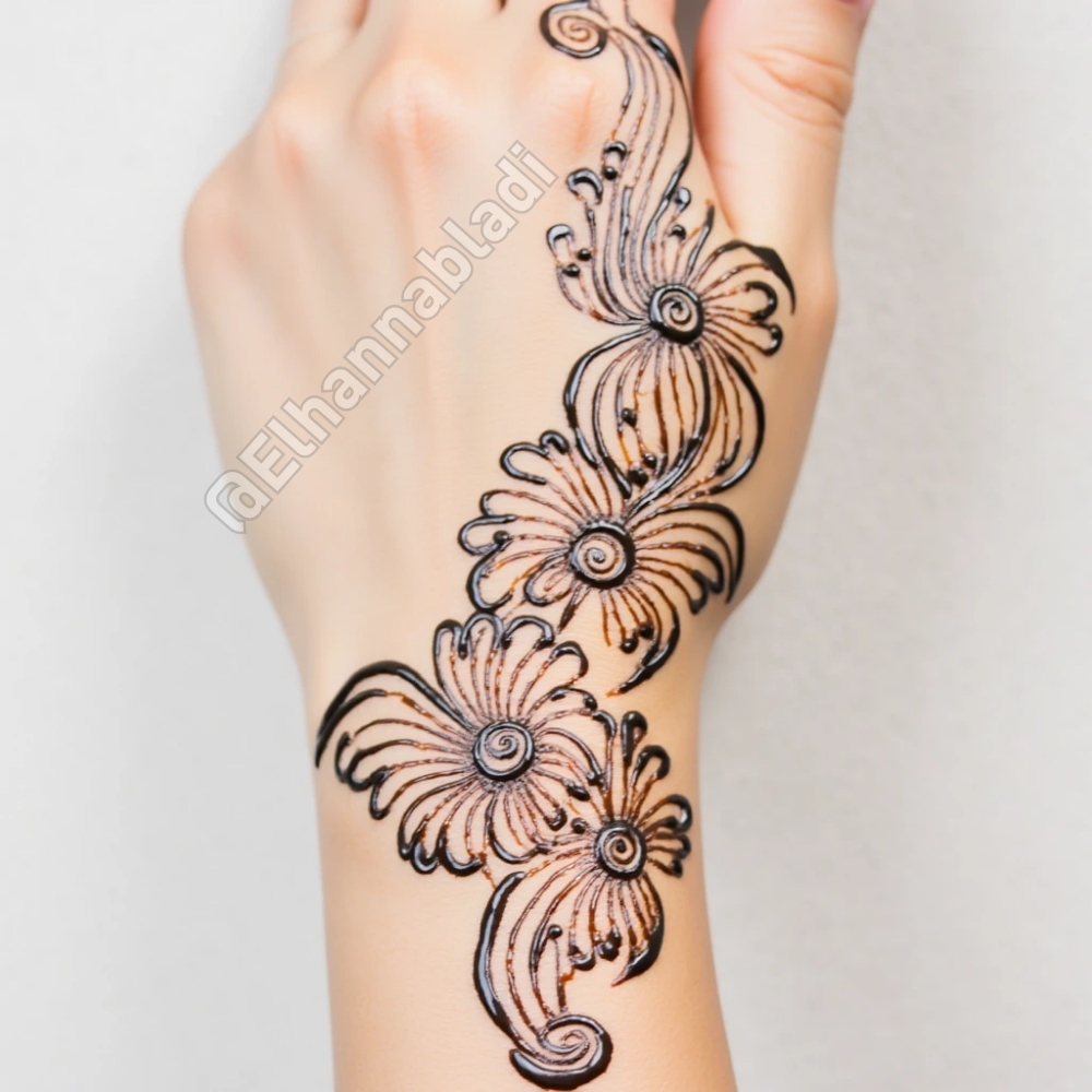 نقش حناء ناعم خليجي