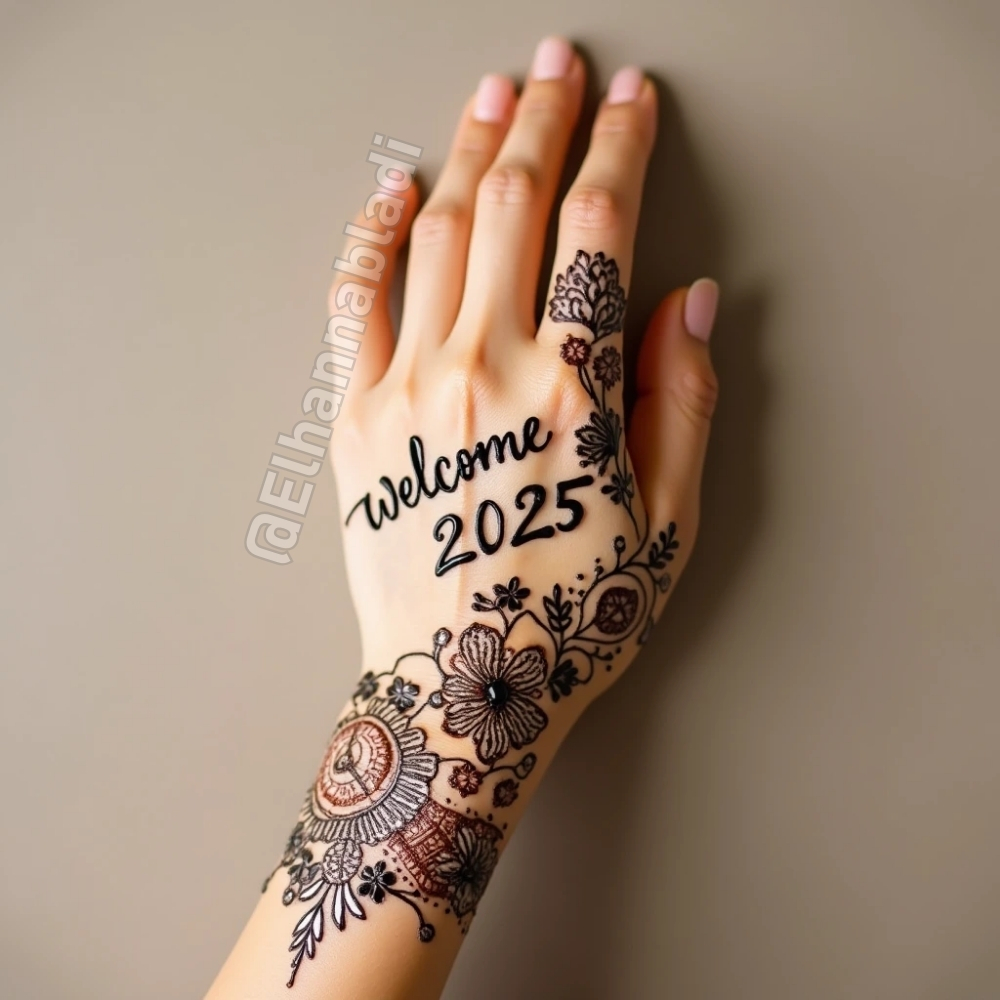 نقش حناء 2025 أحدث التصاميم ونقوش الحناء للسنة لهذه السنة