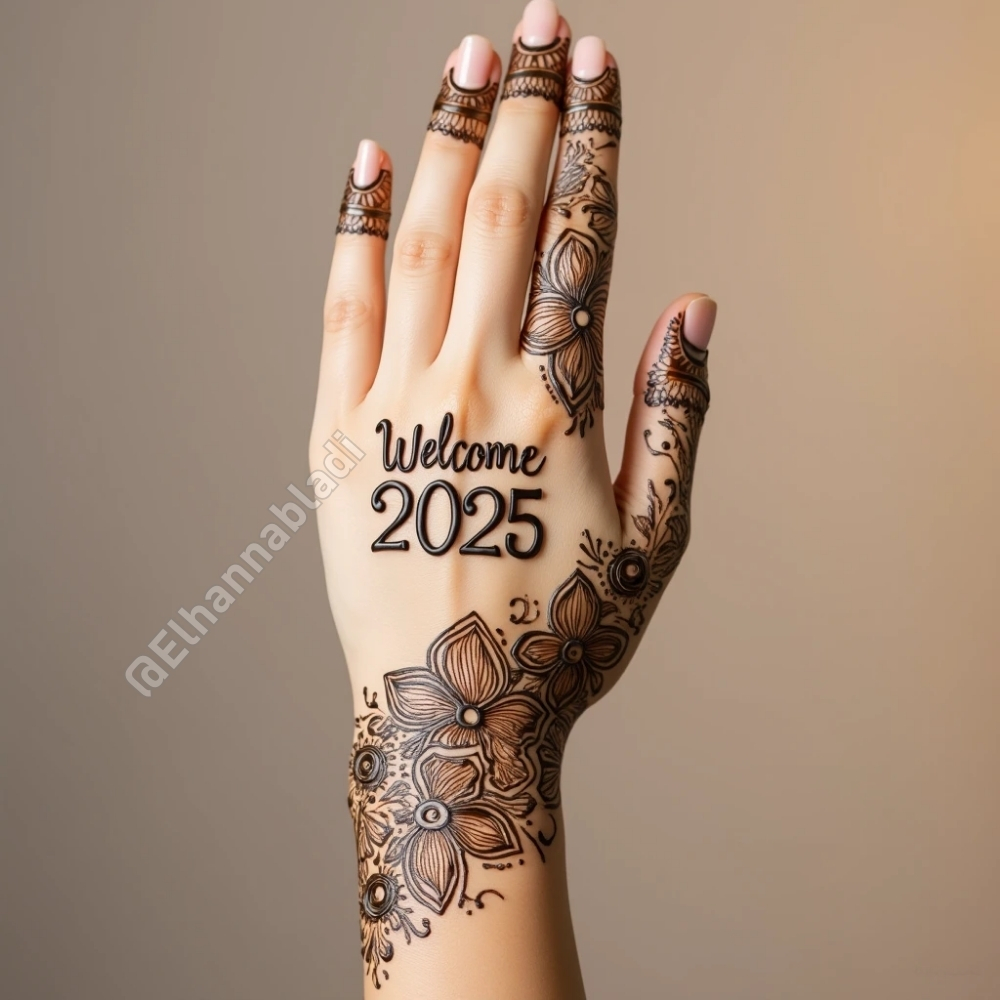 نقش حناء 2025 أحدث التصاميم ونقوش الحناء للسنة لهذه السنة