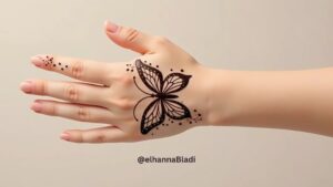 نقش حناء للاطفال باشكال فراشات 2025