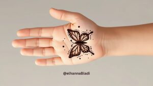 نقش حناء للاطفال باشكال فراشات 2025