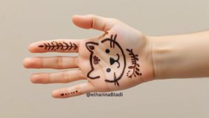 نقش حناء قطط وكلاب للاطفال 2025