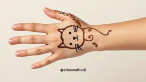 نقش حناء قطط وكلاب للاطفال 2025
