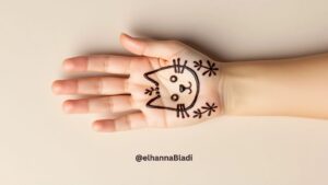 نقش حناء قطط وكلاب للاطفال 2025