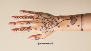 نقش حناء القلوب والنجوم للاطفال جديدة وسهلة